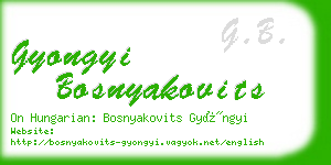 gyongyi bosnyakovits business card